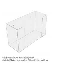 Acrylic Wall Mounted Dispenser for Disposable Gloves/Mask boxes